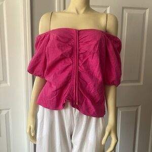 Michael Kors Pink Ruched Women Top/ Size Medium